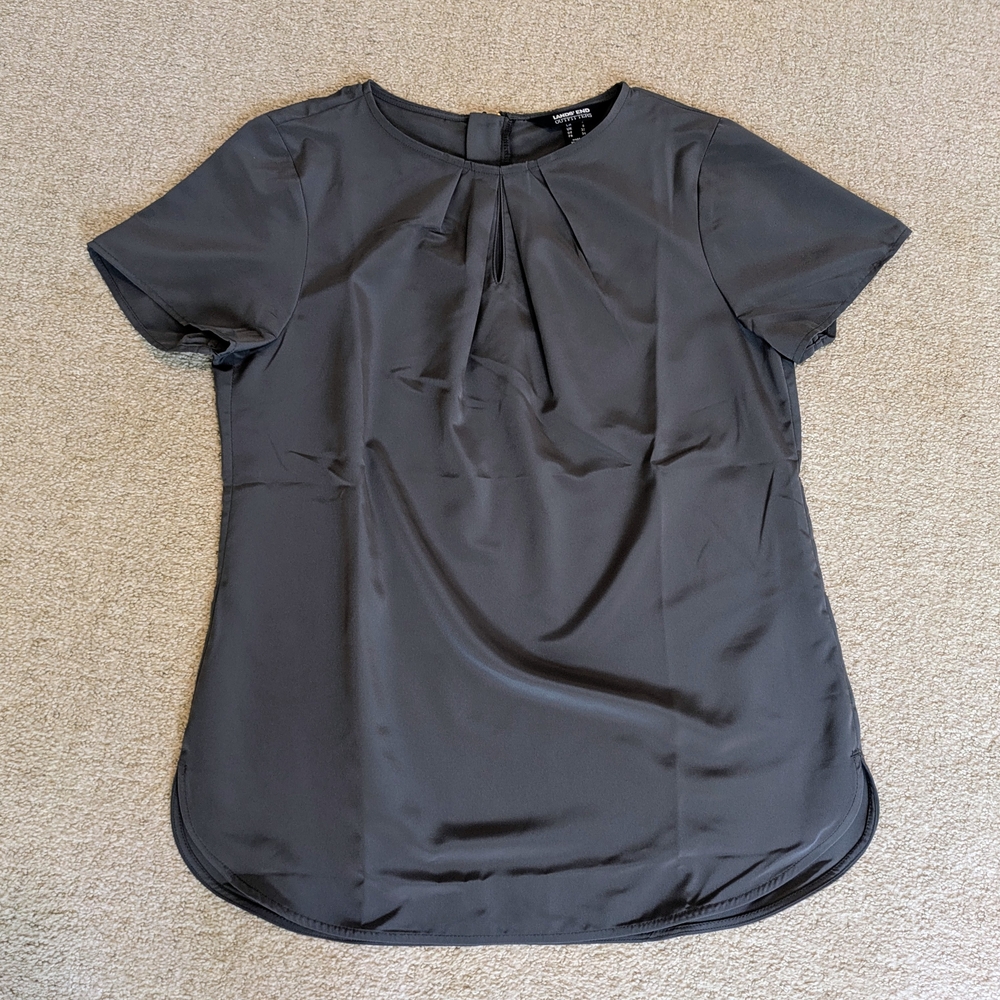 Land's End Elegant Gray Women's Blouse